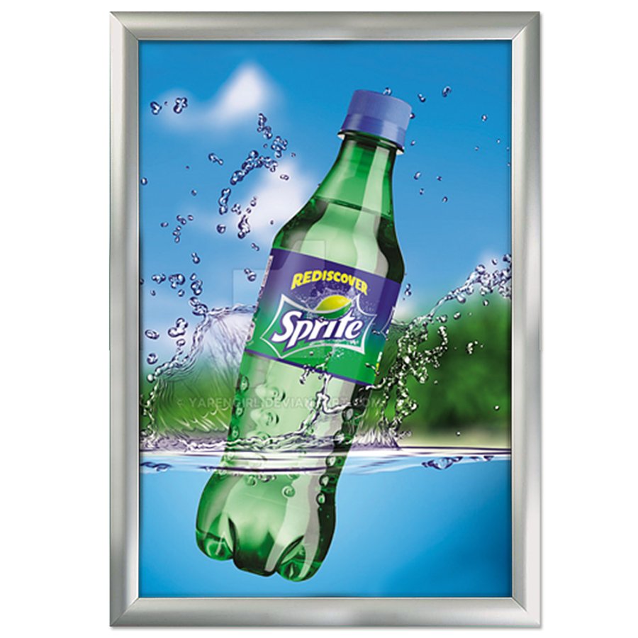 Klapprahmen mit 45mm Aluminiumprofil, silber - 100 x 140 cm