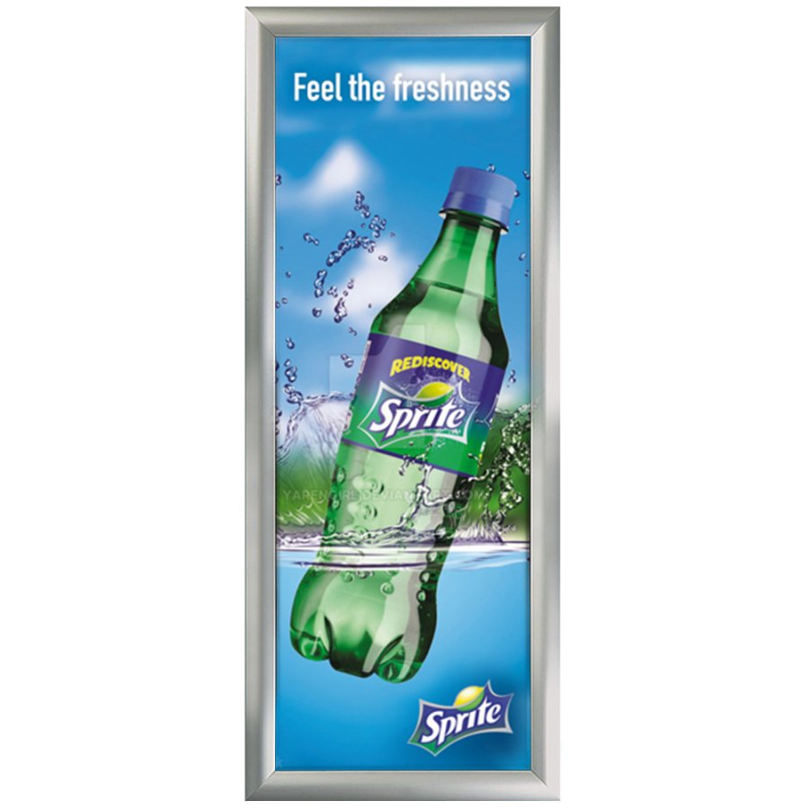 Klapprahmen mit 45mm Aluminiumprofil, silber - 70 x 200 cm