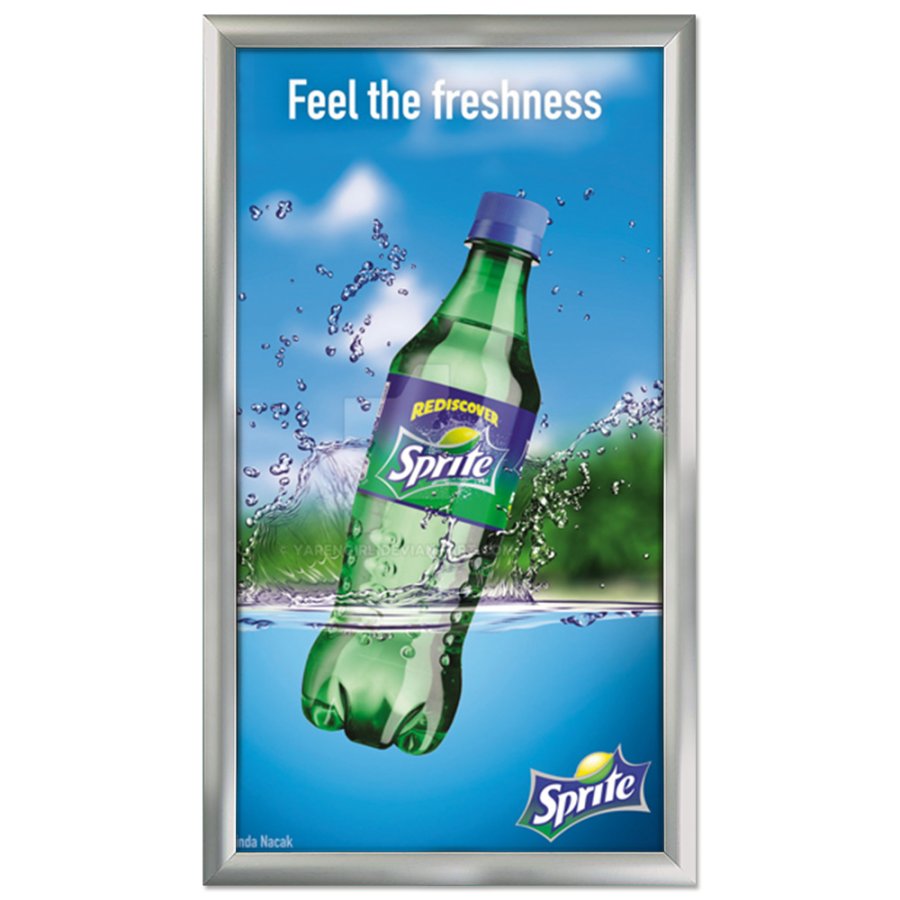 Klapprahmen mit 45mm Aluminiumprofil, silber - 100 x 200 cm