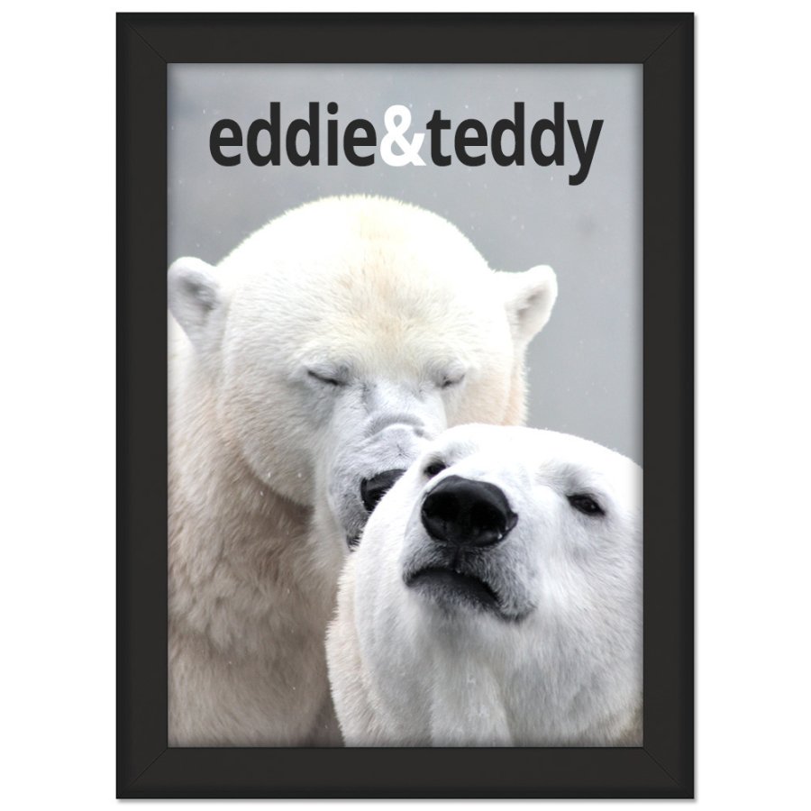 Klapprahmen mit 32mm Aluminium-Flachprofil, schwarz - A1