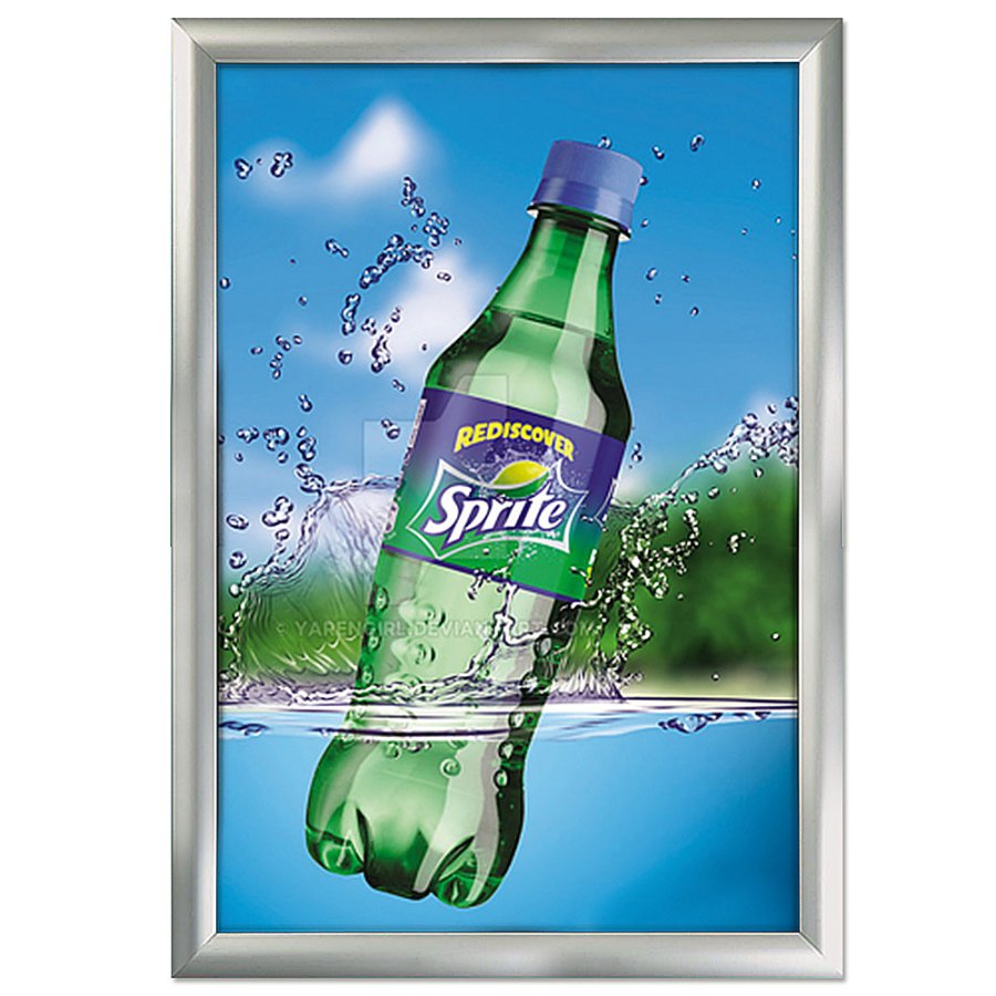 Klapprahmen mit 45mm Aluminiumprofil, silber - 70 x 100 cm