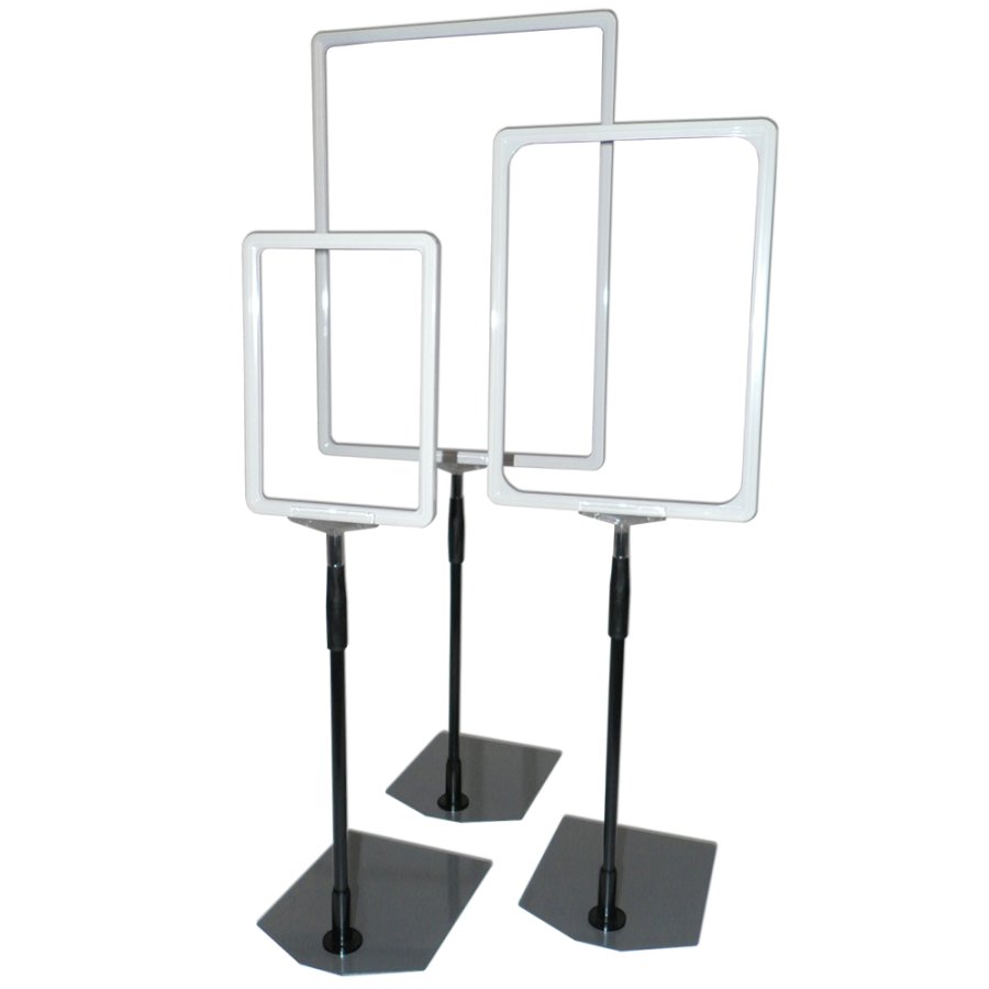 Flexst&auml;nder mit wei&szlig;em Kunststoffrahmen, A4