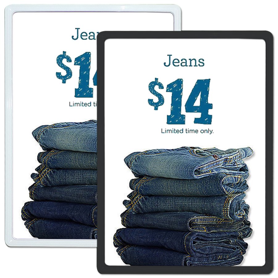 Flex Kunststoff Preisrahmen doppelseitig - A4 - schwarz