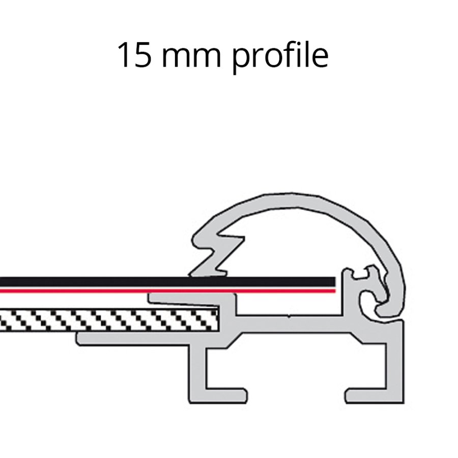 Klapprahmen mit 15mm Aluminiumprofil, silber - A1