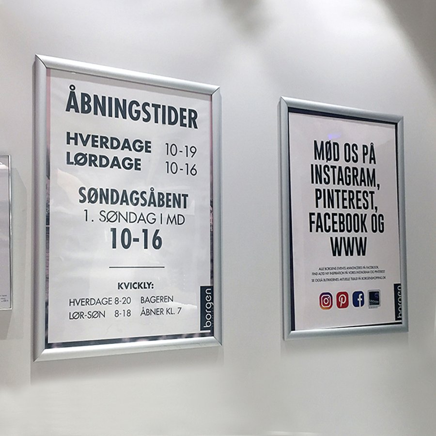 Klapprahmen mit 15mm Aluminiumprofil, silber - 50 x 70 cm