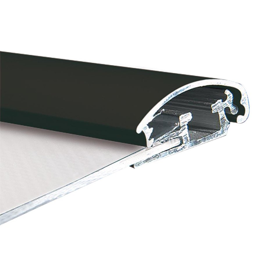 Alu Klapp Profil 25mm 3 m - Schwarz RAL 9005