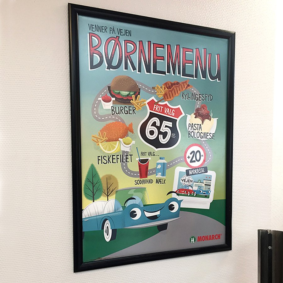 Klapprahmen mit 25mm Aluminiumprofil, schwarz - A3