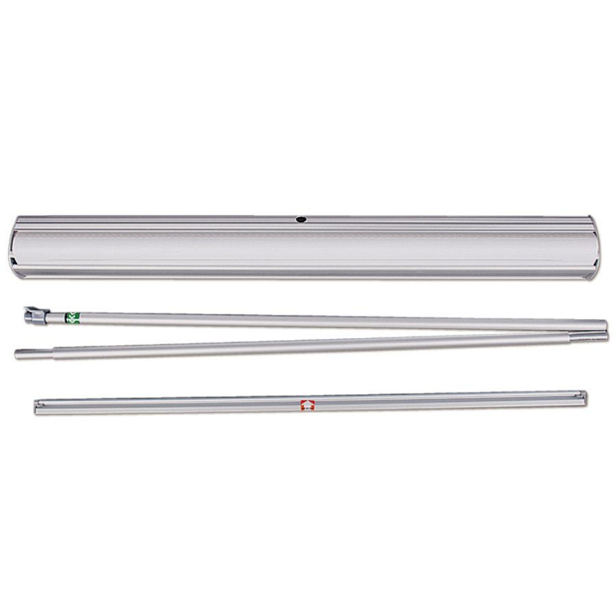 Euro-Roll-up-Kassette, einseitig, 85 x 220 cm - Silber