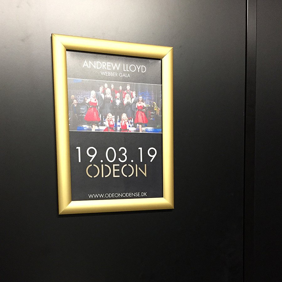 Klapprahmen mit 25mm Aluminiumprofil, gold - A4