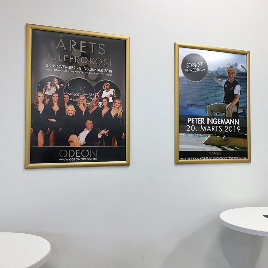 Klapprahmen mit 25mm Aluminiumprofil, Gold - A1