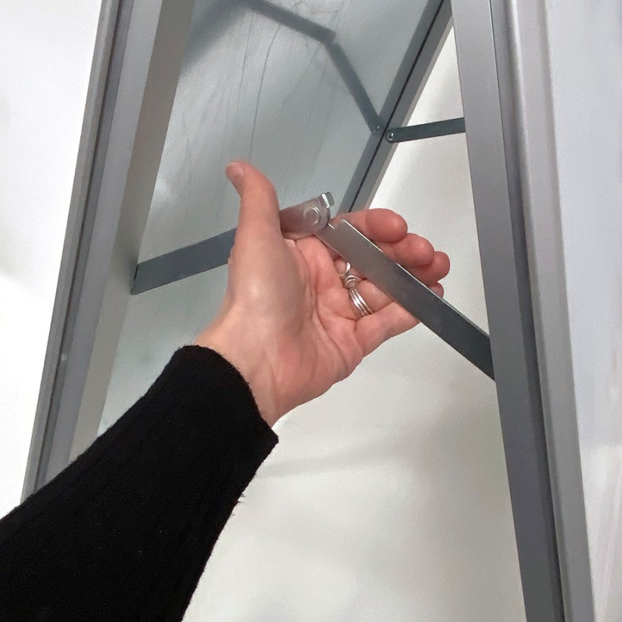 Alu-Line Rondo Kundenstopper - A0 - Silber