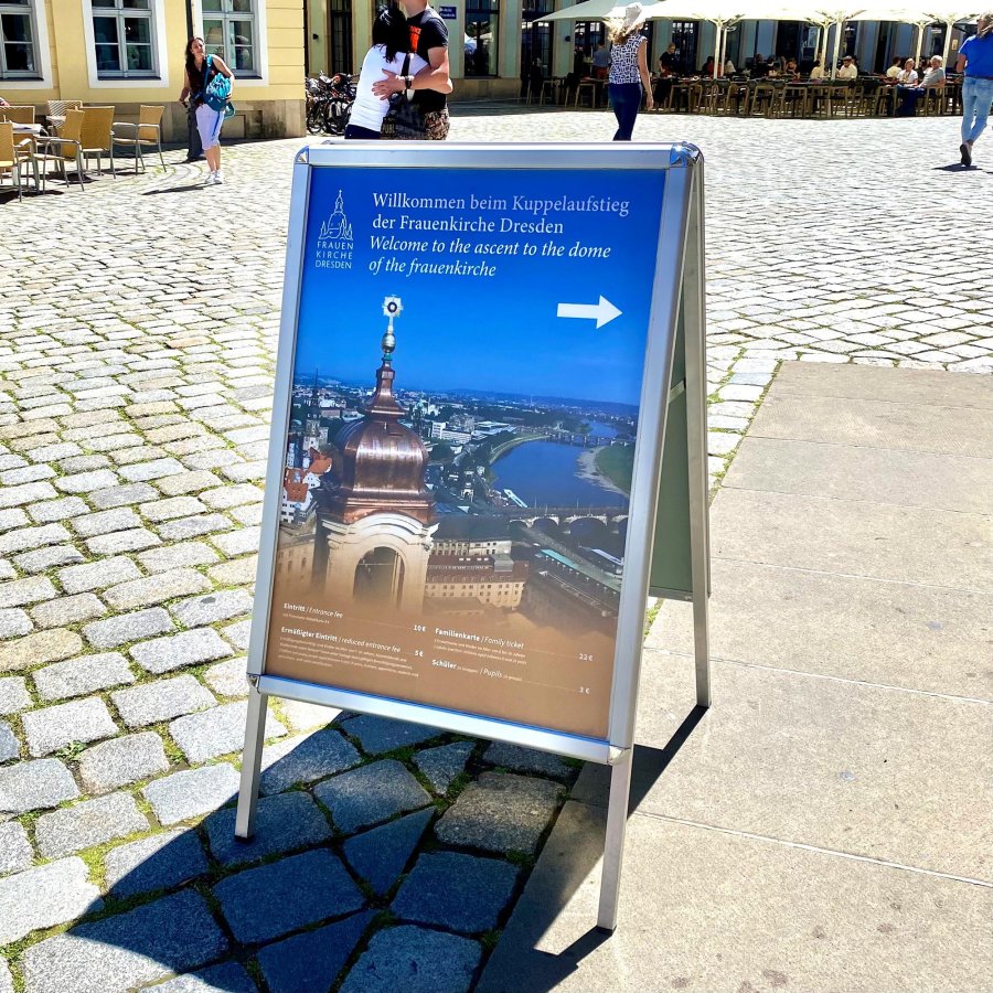 Alu-Line Rondo Kundenstopper - A1 - Silber