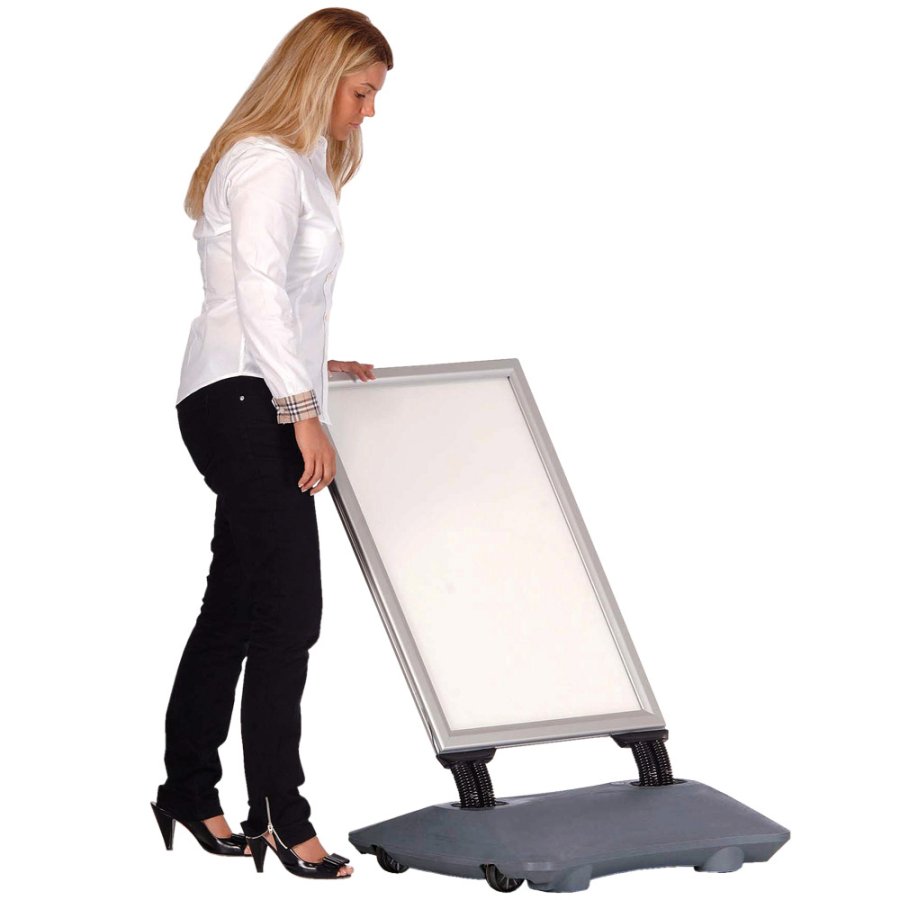 Wind-Sign Waterbase Budget Kundenstopper - 70x100 cm - Silber