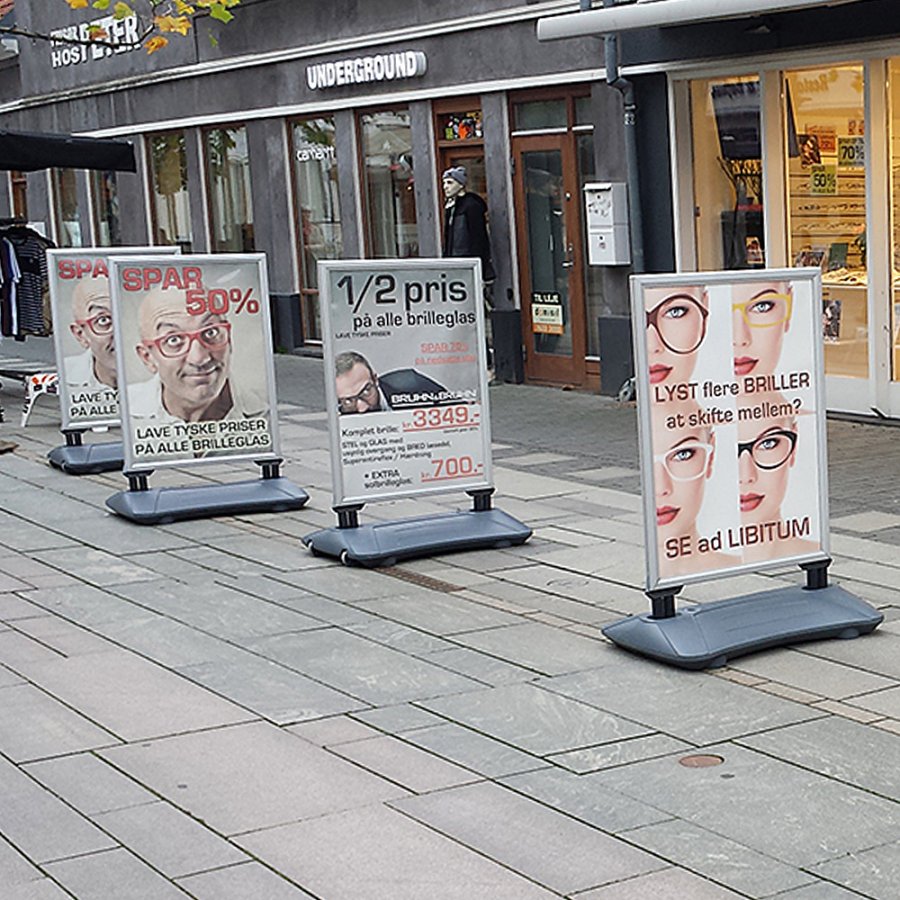 Wind-Sign Waterbase Budget Kundenstopper- A0 - Silber