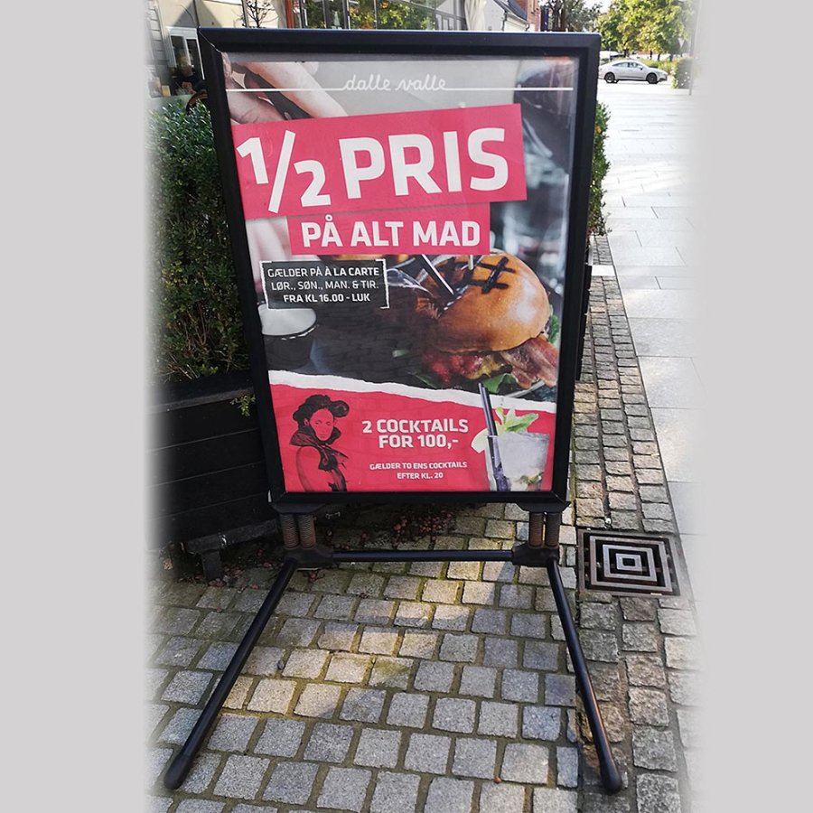 Wind-Line Budget Kundenstopper - 70 x 100 cm - schwarz