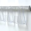 Prospekthalter f&uuml;r die Wand, Aluminiumleiste mit 3 Stk. M65 Acrylhalter #2