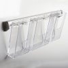 Prospekthalter f&uuml;r die Wand, Aluminiumleiste mit 3 Stk. M65 Acrylhalter #3
