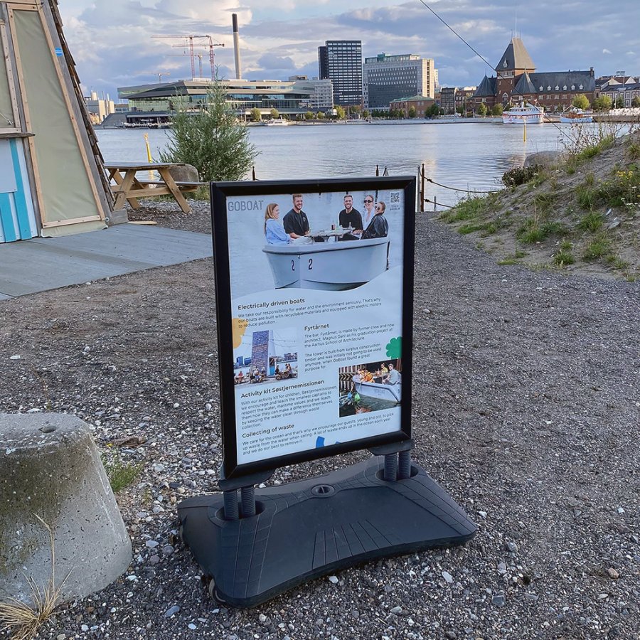 Wind-Sign Waterbase Pro Kundenstopper - schwarz - 50 x 70 cm