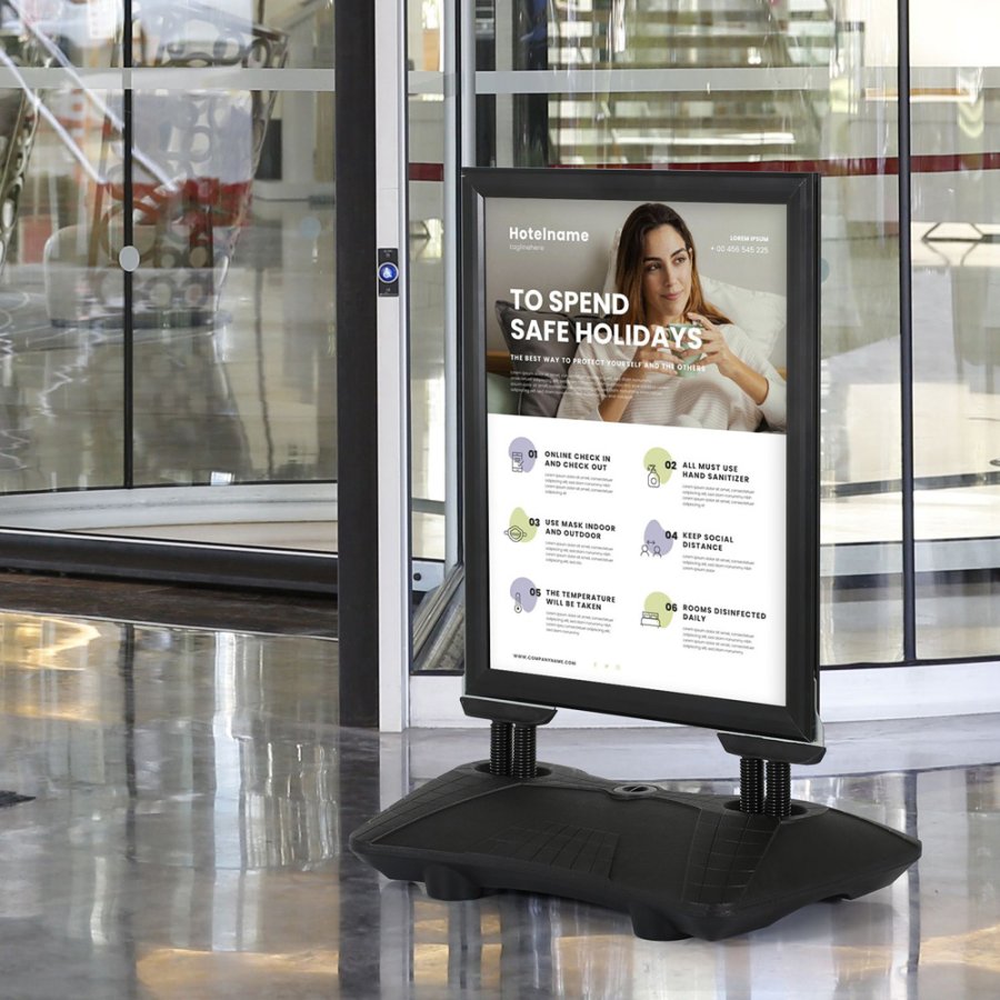 Wind-Sign Waterbase Pro Kundenstopper - schwarz - 70 x 100 cm