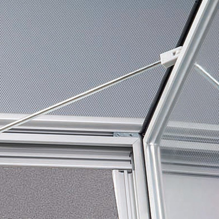 H&auml;ngeschrank/Infobox mit Schloss und Filzr&uuml;ckseite, silber - 4xA4