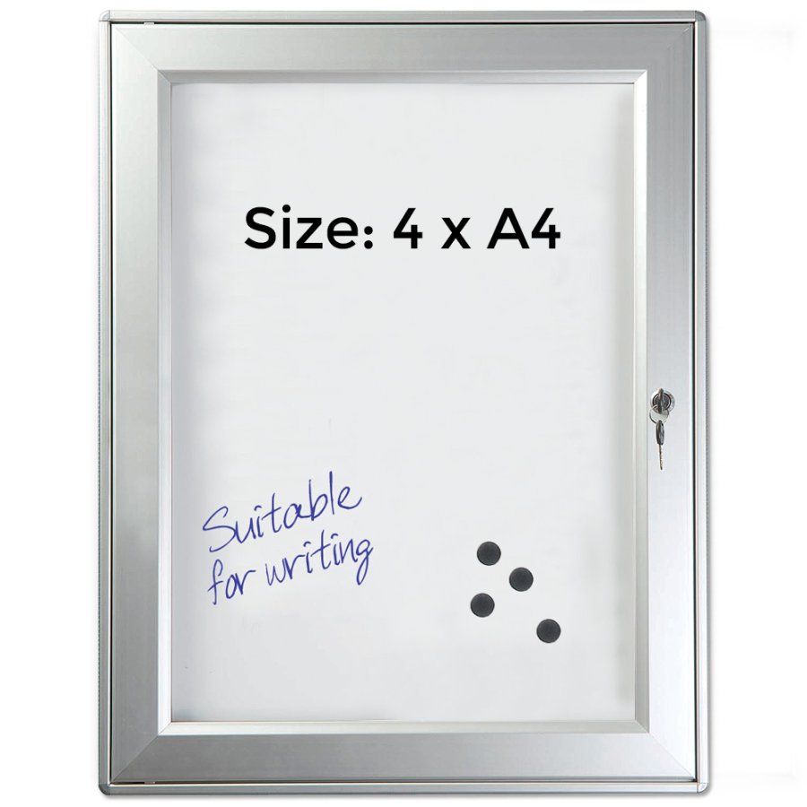 Aush&auml;ngeschrank magnetisch mit Schloss - 4xA4