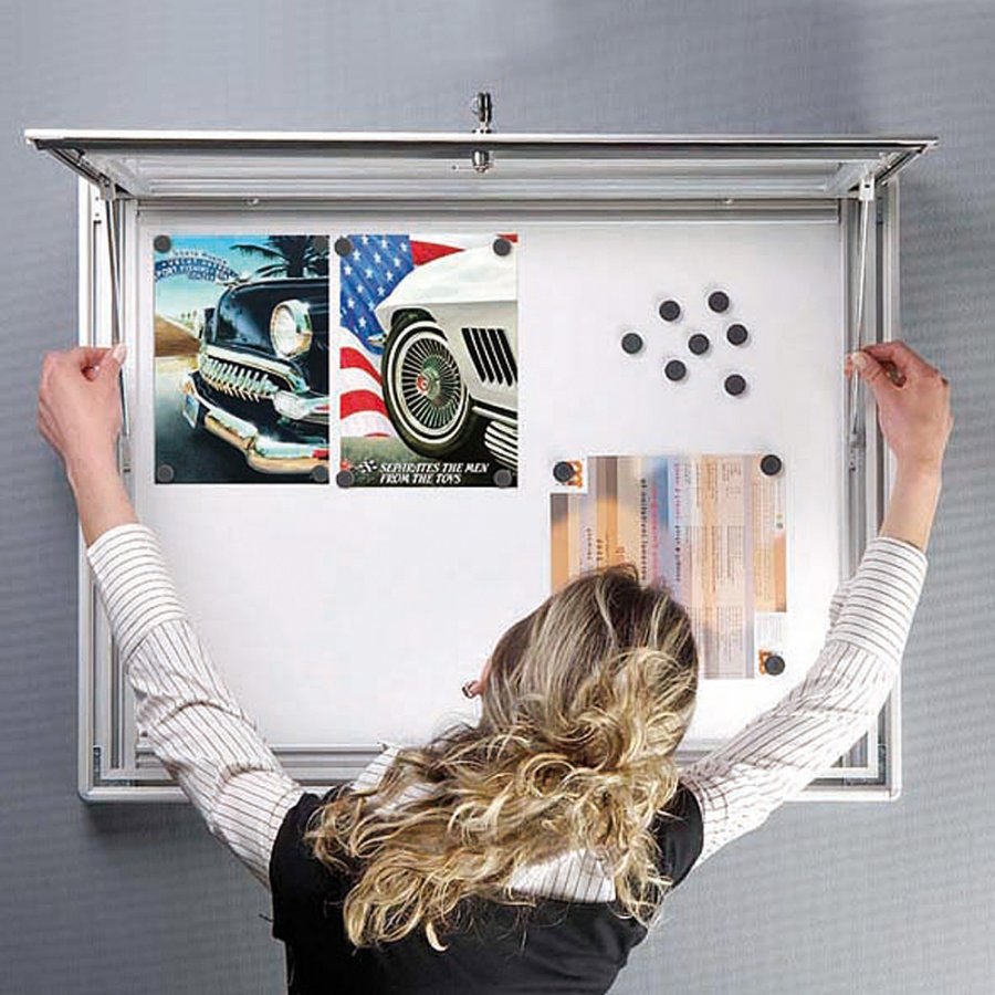 Aush&auml;ngeschrank magnetisch mit Schloss - 4xA4