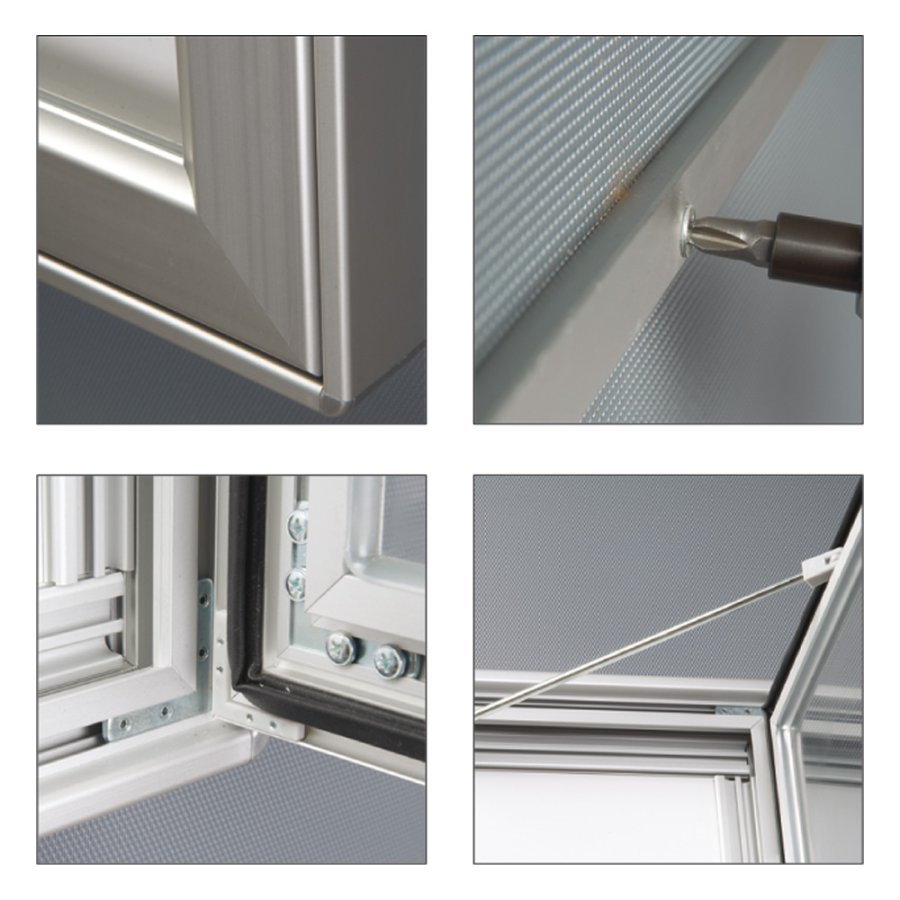 Aush&auml;ngeschrank magnetisch mit Schloss - 4xA4