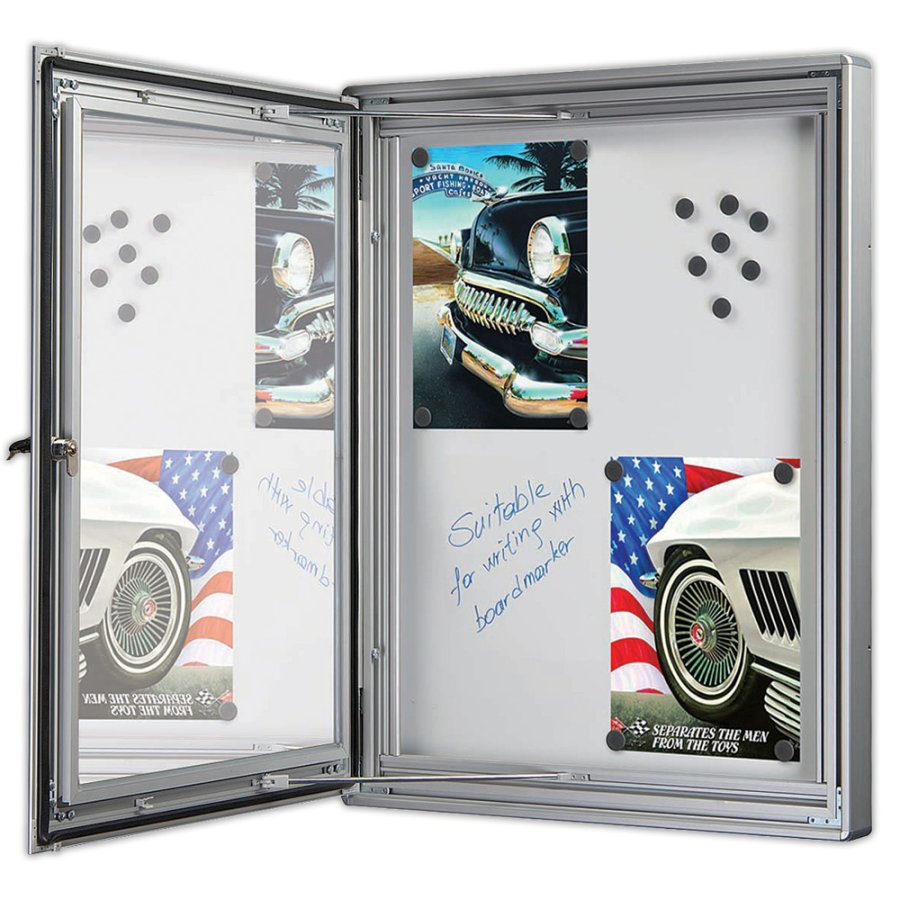 Aush&auml;ngeschrank magnetisch mit Schloss - 9xA4