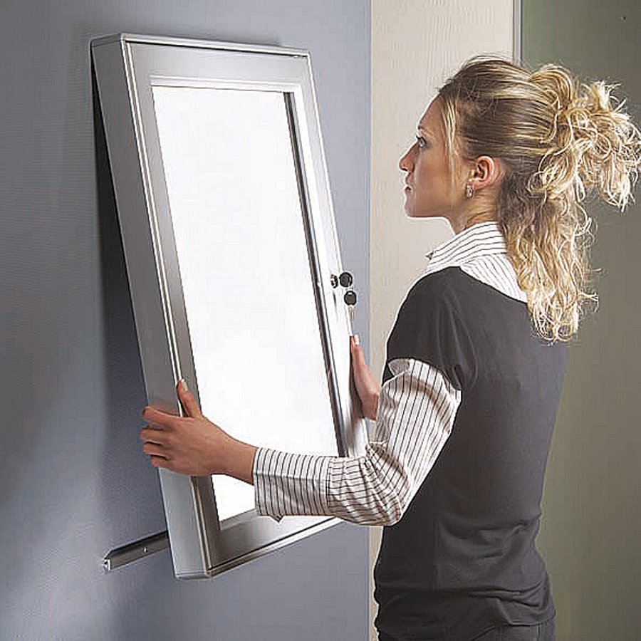 Aush&auml;ngeschrank magnetisch mit Schloss - 12 x A4