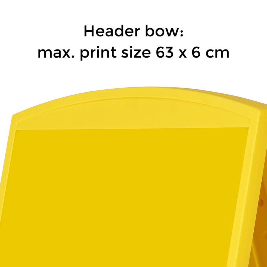 Compact Kunststoff-Kundenstopper, Mini, gelb