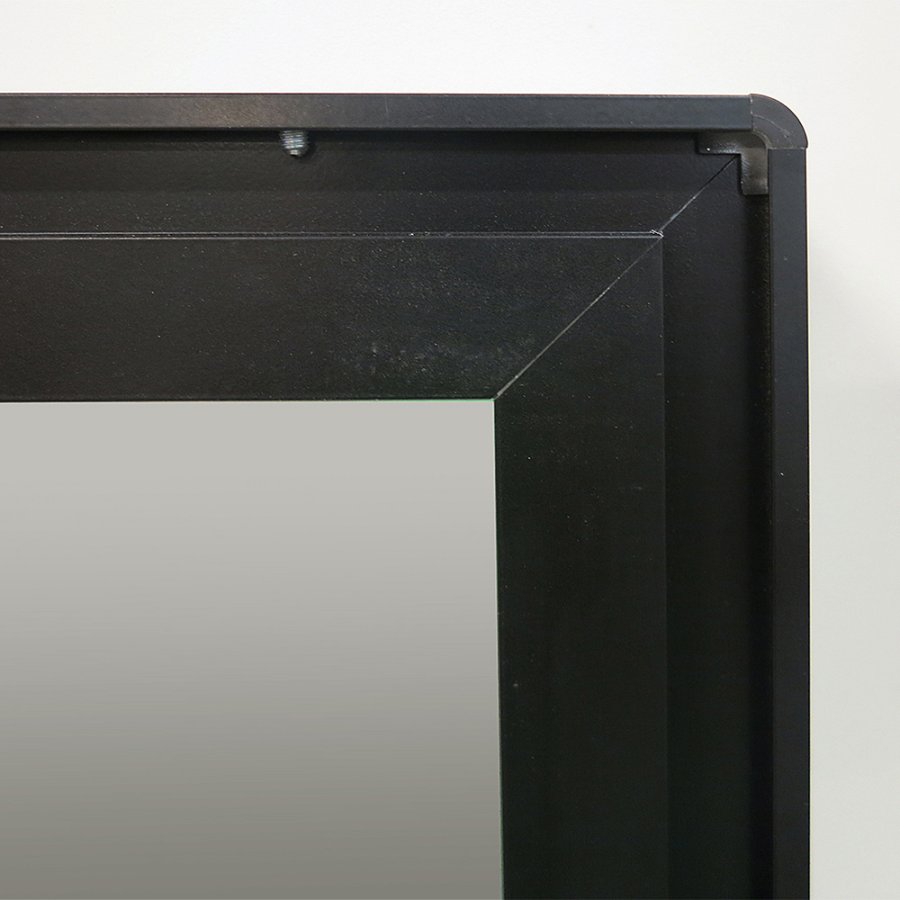 Schwarze Infobox magnetisch mit Schloss - 9xA4 - schwarz