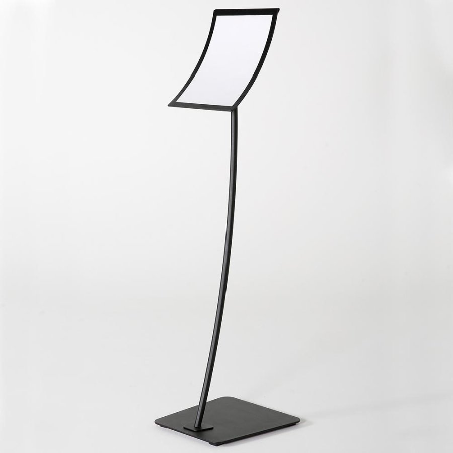 Infostand Curved schwarz A4