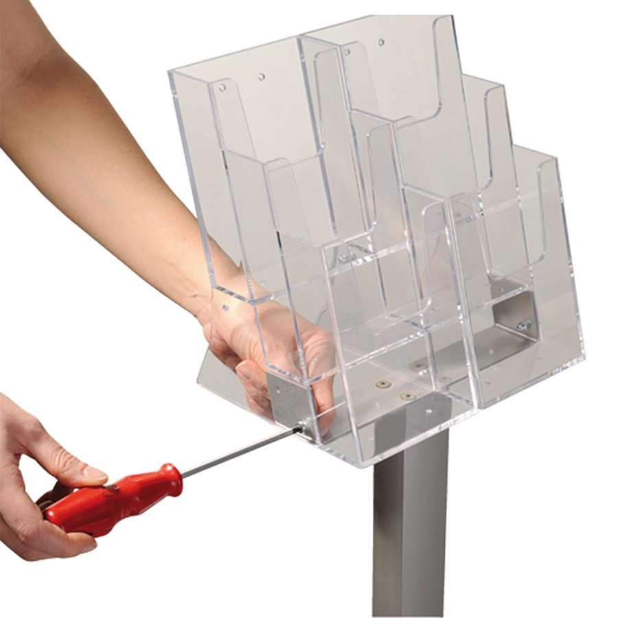 S&auml;ulenProspektst&auml;nder vertikal - Flyer - 6xM65 - 9,9x21 cm