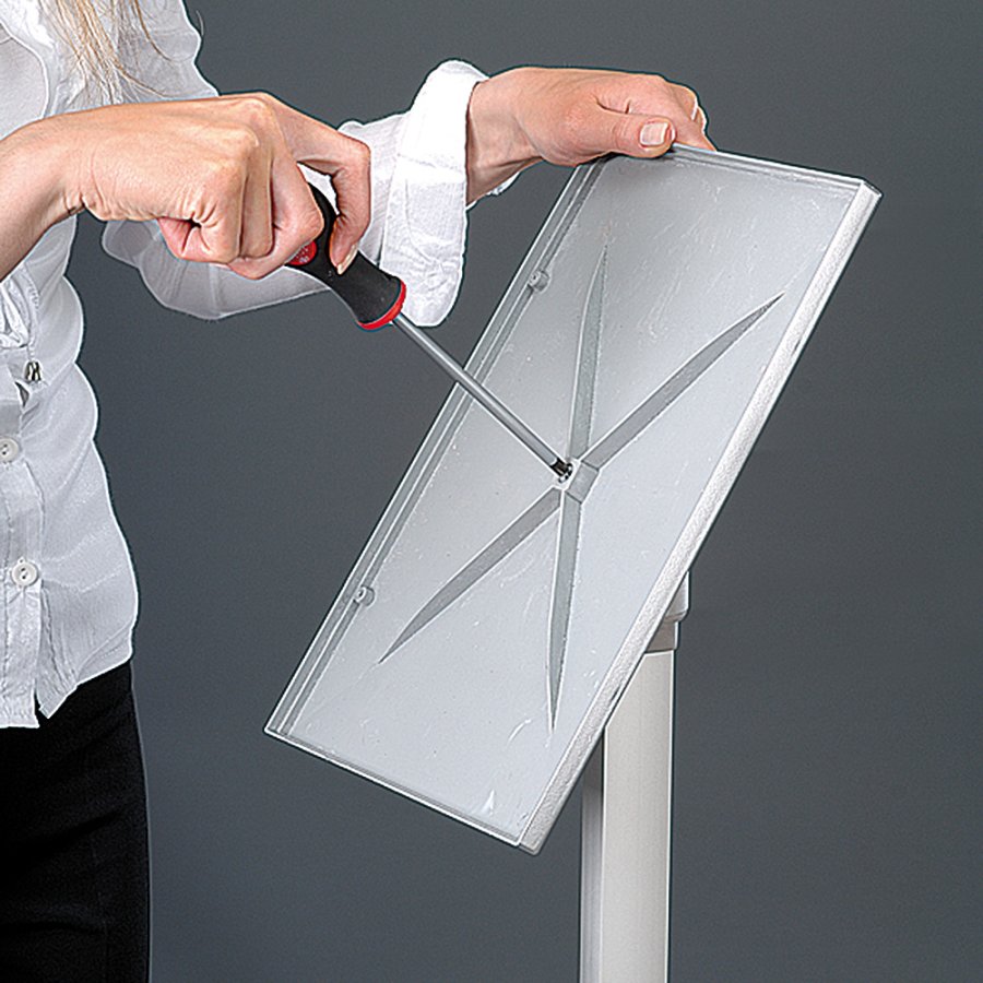 Flex Infost&auml;nder verstellbar - A3 - Silber