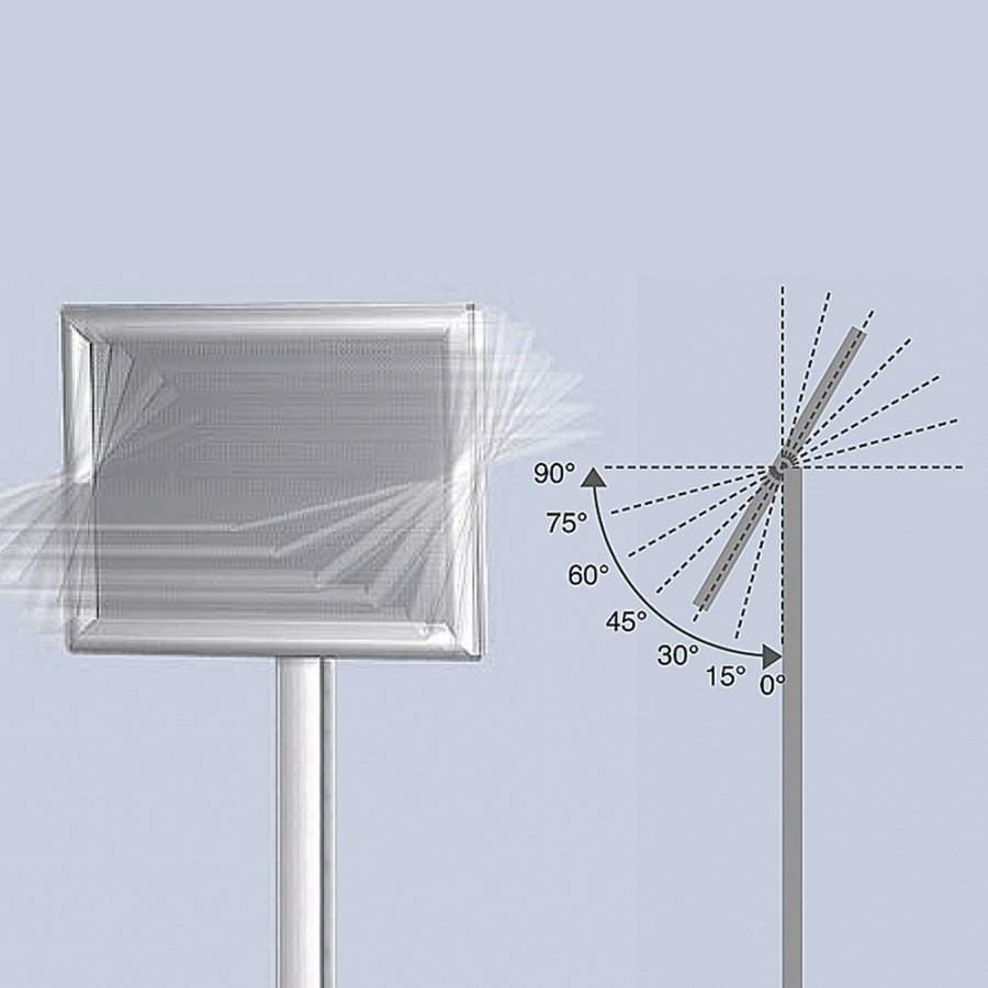 Flex Infost&auml;nder verstellbar - A2 - Silber