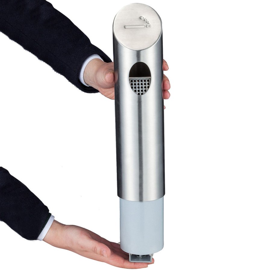 Aschenbecherrohr aus geb&uuml;rstetem Stahl