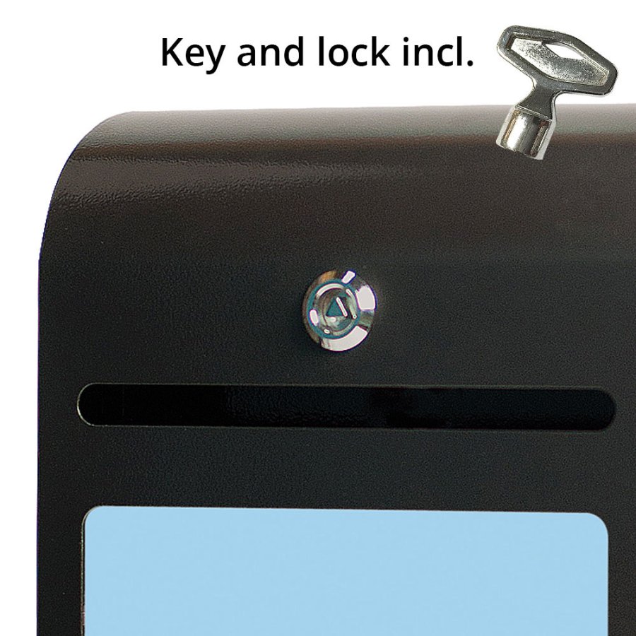 Vorschlagskasten mit A4 Infopanel Schwarz