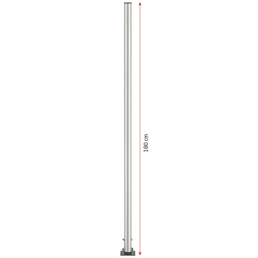 Stange f&uuml;r Aschenbecher, &Oslash; 5 cm, grau, 180 cm