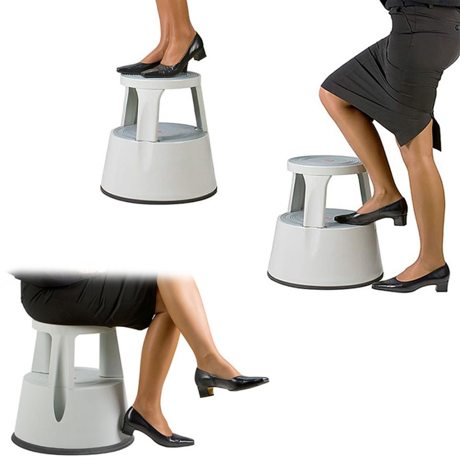 Elefantenfu&szlig;, Tritthocker, hellgrau