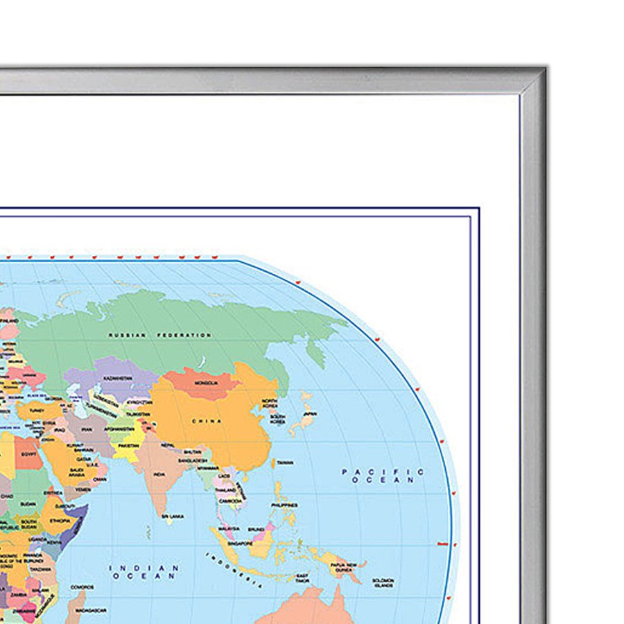 Whiteboard mit Weltkarte - 123 x 103 cm