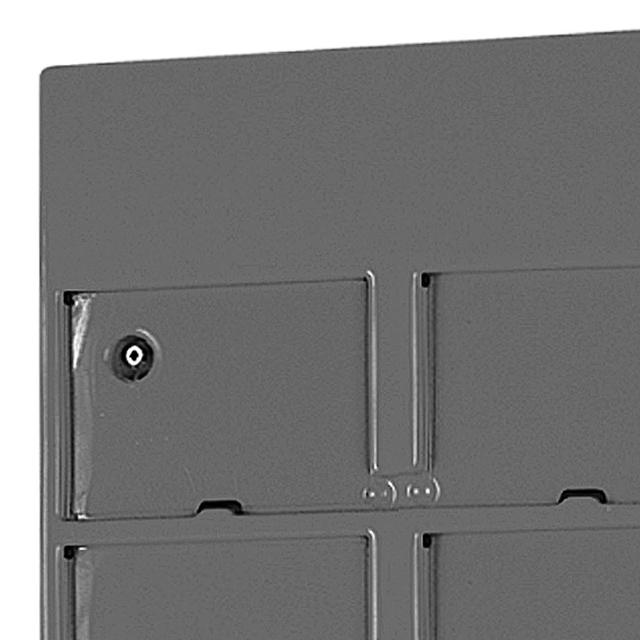 Info-Modultafel aus Kunststoff mit APET-Frontplatten, anthrazit -16xA6