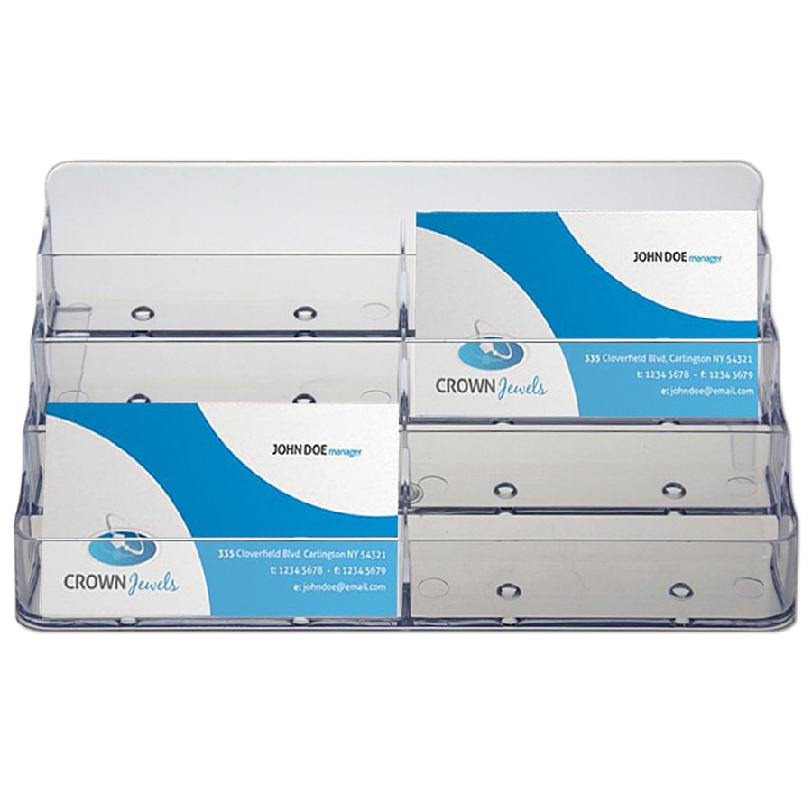 Visitenkartenhalter x 8, transparentes Acryl