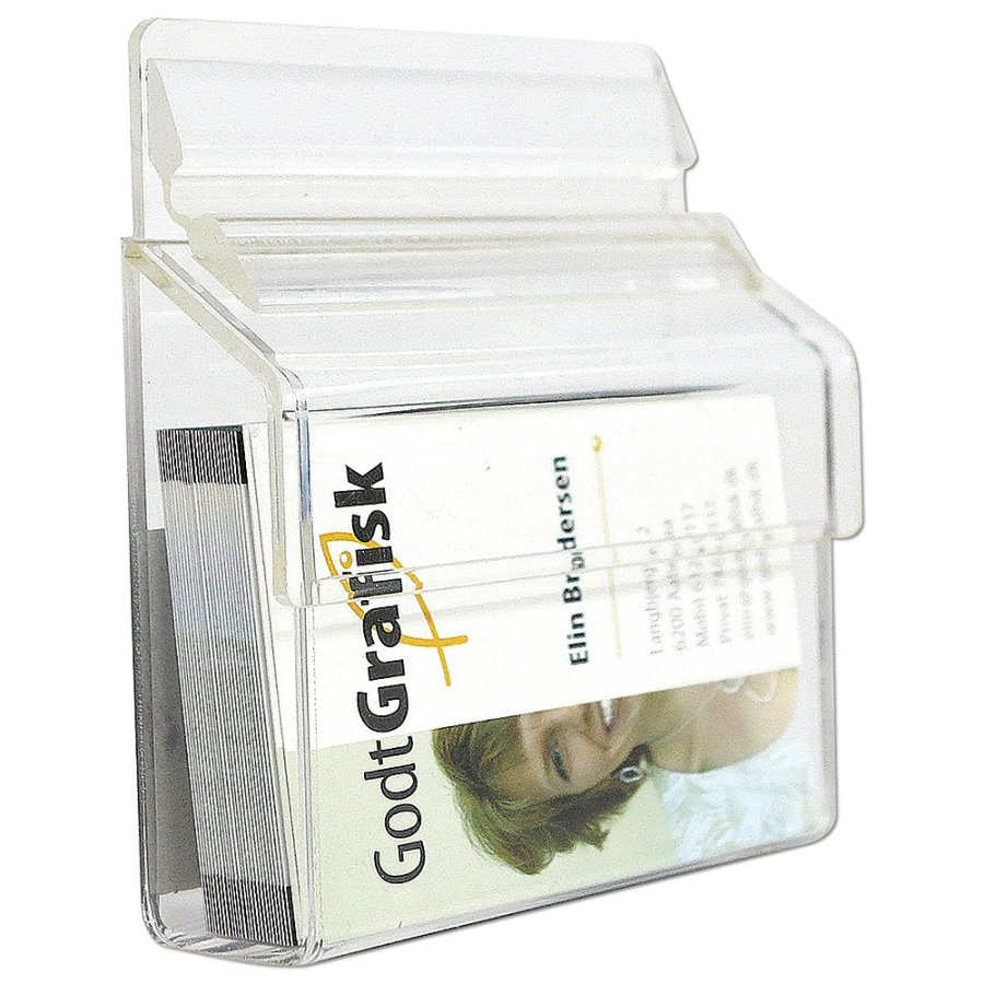Horizontaler Outdoor Acryl-Wand-Visitenkartenhalter