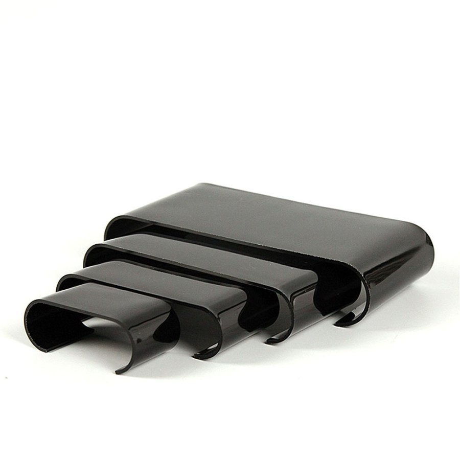 Display Podest, Dekoregal Displayregal abgerundet - 4 Stk. - schwarzieren