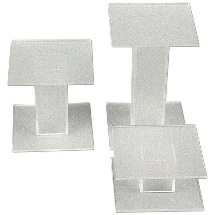 Pr&auml;sentationspodium - 3 Stk. - Matttransparent