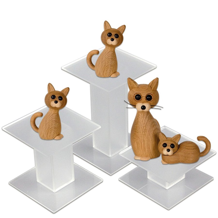 Pr&auml;sentationspodium - 3 Stk. - Matttransparent