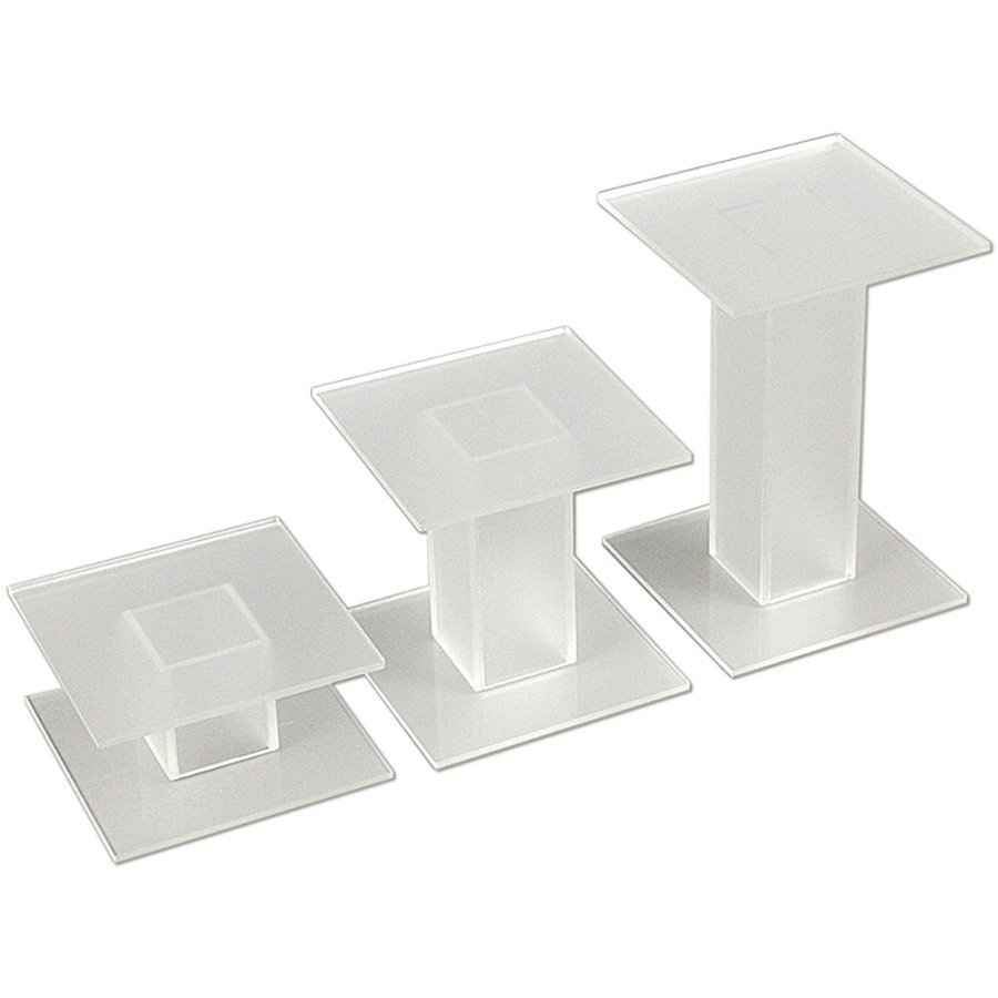 Pr&auml;sentationspodium - 3 Stk. - Matttransparent