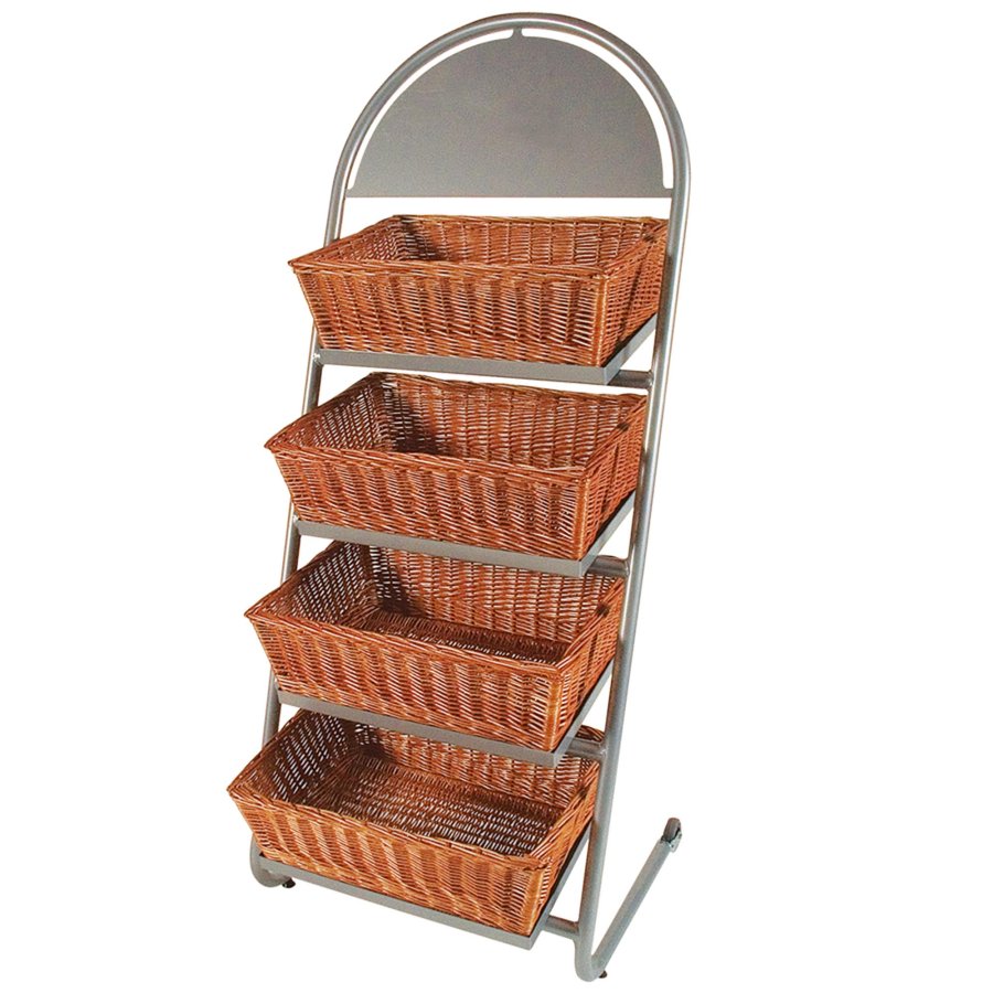 Shop Impulz 2 Verkaufsdisplay mit 4 quadratischen K&ouml;rben