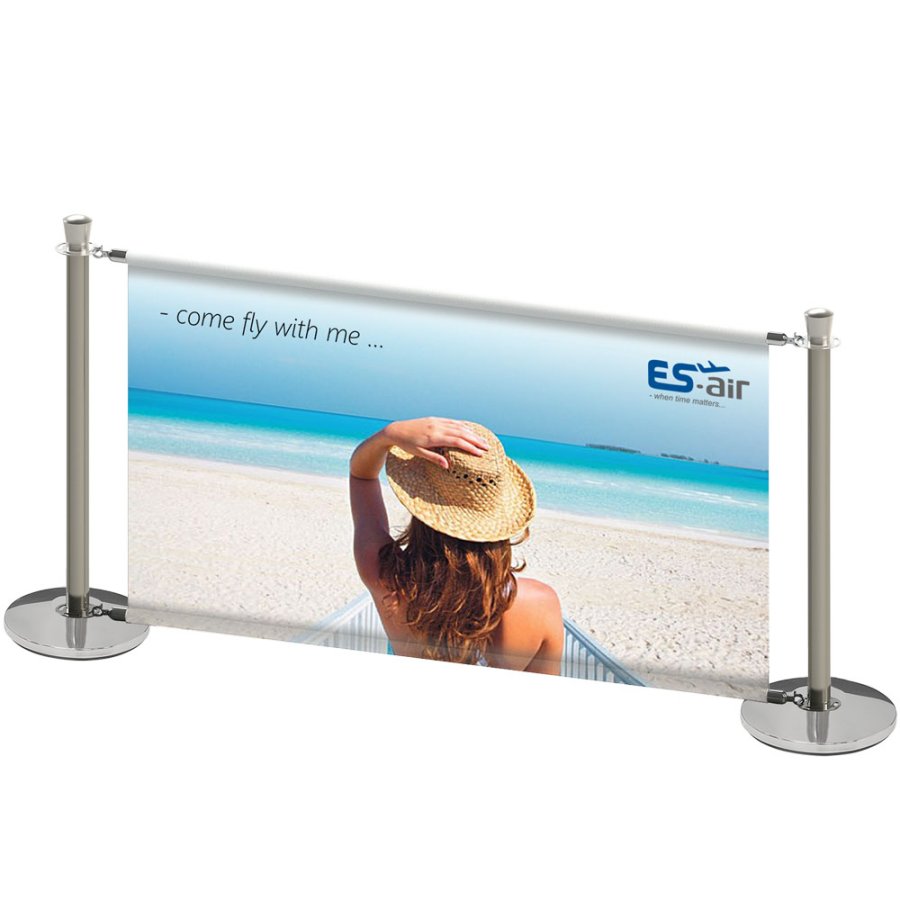 Bannerstange f&uuml;r Absperrpfosten - 160 cm