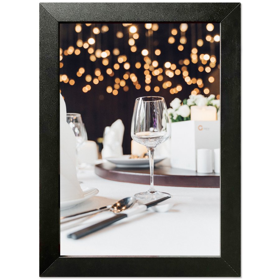 CROWN Klapprahmen mit 33mm Aluminium-Flachprofil, schwarz - A1